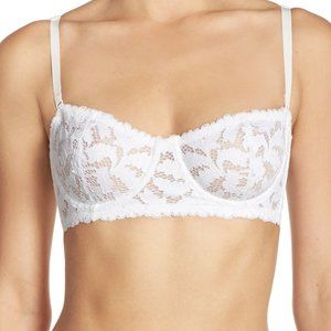 Free People 32D Underwired Bra Love Letters White